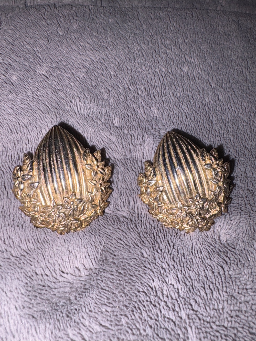 Authentic Vintage Sterling Silver Floral Textured Stephen Dweck Earrings